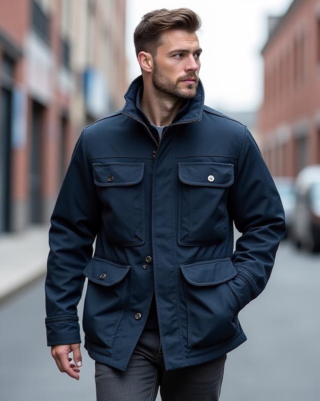 Field jacket tecnica impermeabile